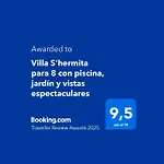 Villa S'Hermita Para 8 Con Piscina, Jardin Y Vistas Espectaculares